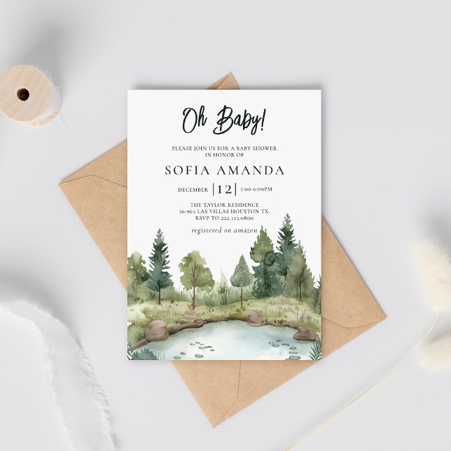 Boho Woodland Baby Shower  Invitation (Creator Uploaded)