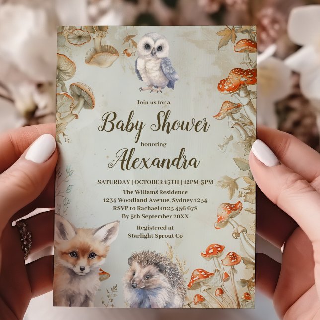 Boho Woodland Baby Shower Invitation (Creator Uploaded)