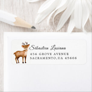 Boho Woodland  Baby Shower Return Address