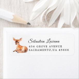 Boho Woodland  Baby Shower Return Address