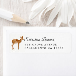 Boho Woodland  Baby Shower Return Address