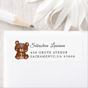 Boho Woodland  Baby Shower Return Address