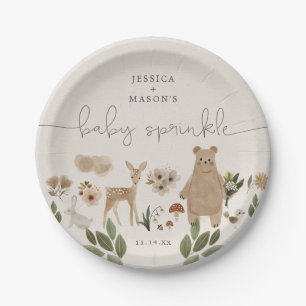 Boho Woodland Baby Sprinkle Paper Plates