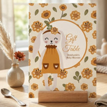 Boho Woodland Bunny Gift Table Sign