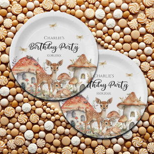Boho Woodland Forest Animals Birthday Party Paper Plate