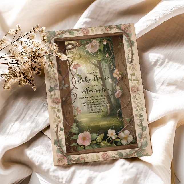 Boho Woodland Forest Baby Shower Invitation (Creator Uploaded)