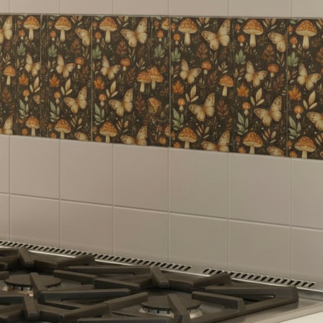 Boho Woodland Forest Mushrooms Tile (Creator Uploaded)