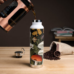 Boho Woodland Mushrooms Wildflower Garden Sports Water Bottle