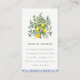 Boho Yellow Lemon Tree Display Shower Baby Shower Enclosure Card