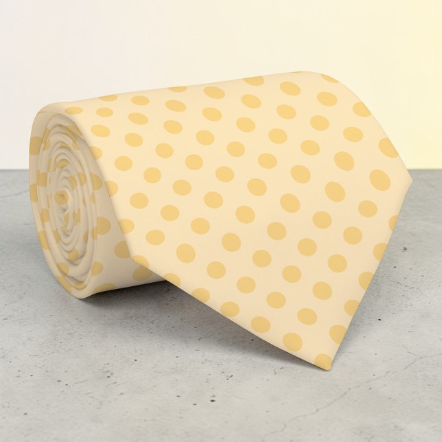  Boho Yellow Mini Polka Dots Necktie (Creator Uploaded)