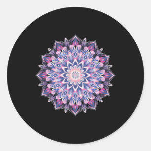 Boho Yoga Art Spiritual Meditation Sacred Geometry Classic Round Sticker