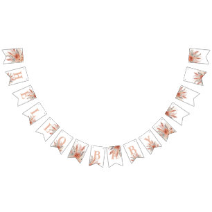 bohoPampas grass Baby shower Bunting Flags