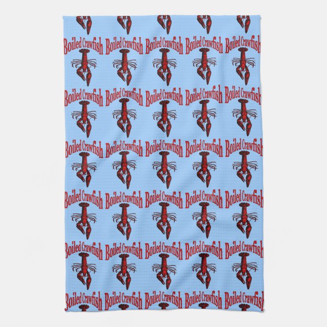 Boiled Crawfish Kitchen Towel (Vertical)