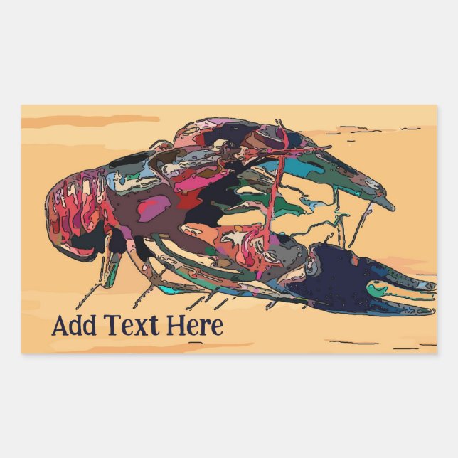 Boiled Crawfish on Wood Sticker (Front)