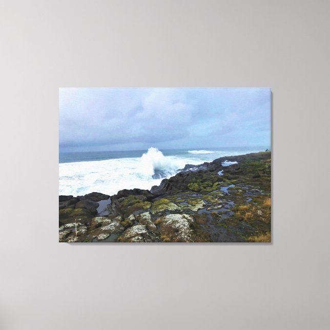Boiler Bay State Wayside, Depoe Bay, Oregon Canvas Print (Front)