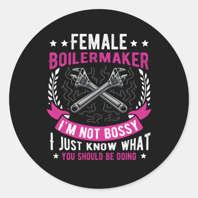 Boiler Maker Boilermaker Union Boilermaker Classic Round Sticker (Front)