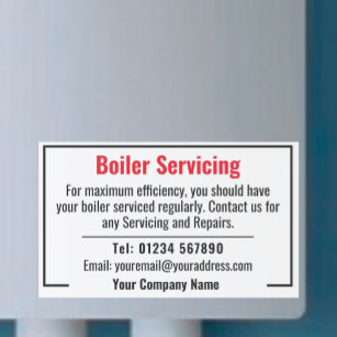 Boiler Servicing and Repairs Heating Engineer Sticker