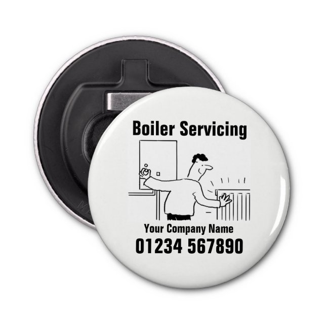 Boiler Servicing Contact Details Bottle Opener (Front)