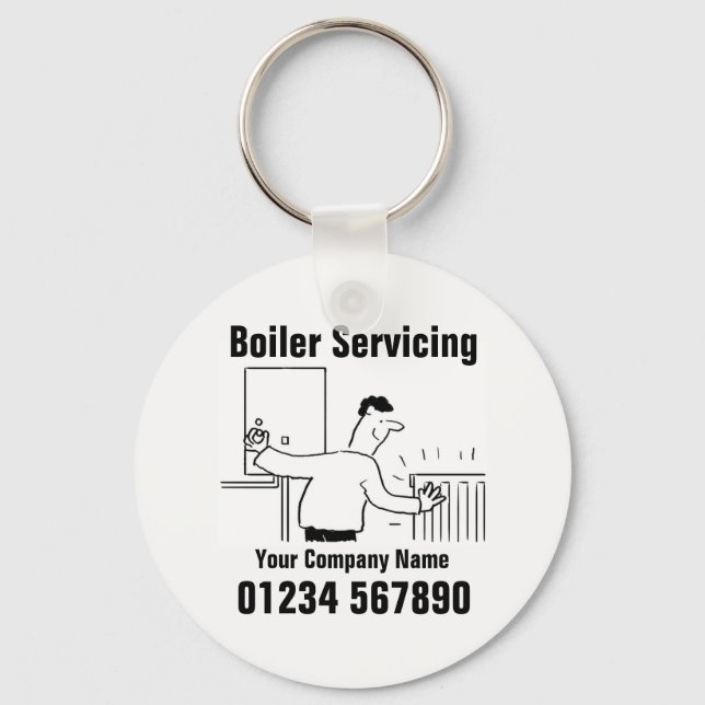 Boiler Servicing Contact Details Keychain (Front)