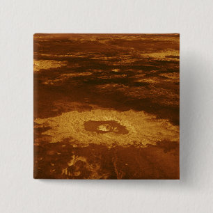 Boiling Surface of Planet Venus 2 Inch Square Button