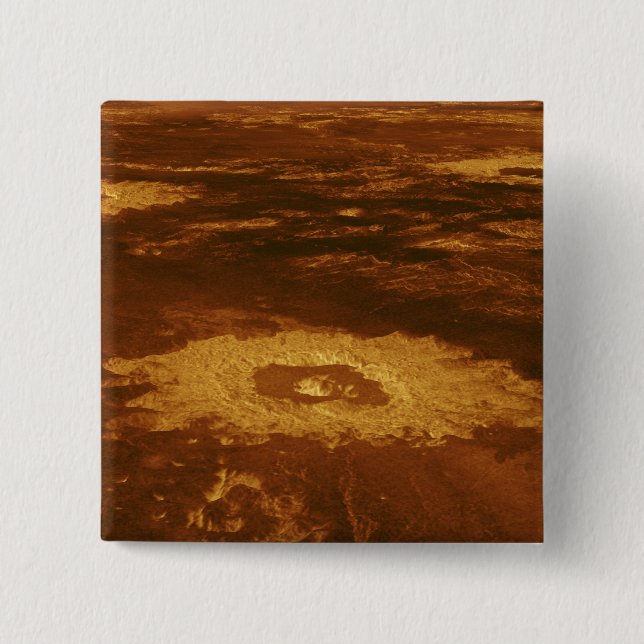 Boiling Surface of Planet Venus 2 Inch Square Button (Front)