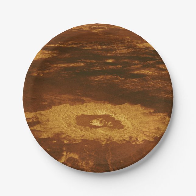Boiling Surface of Planet Venus Paper Plate (Front)