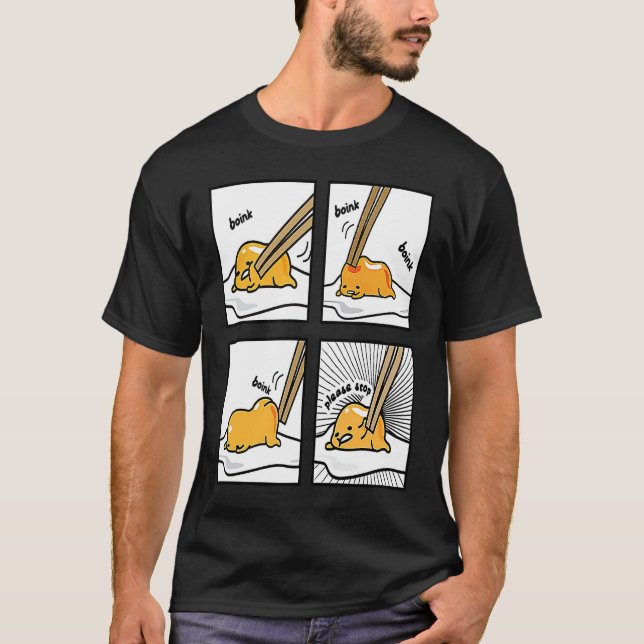 Boink Egg Yolk Please Stop Cute Lazy Sleepy Egg Fo T-Shirt (Front)