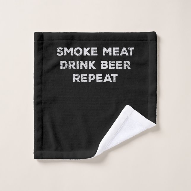 Boire de la viande fumée Bière Répéter| Amoureux d (Gant de toilette)