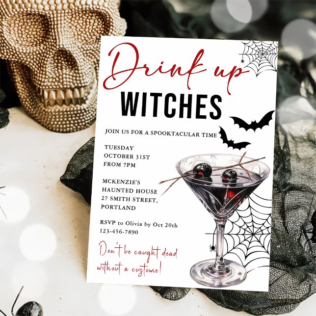 Boire des sorcières Invitation de la fête d'Hallow (Créateur téléchargé)