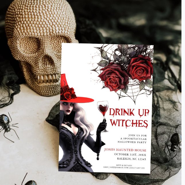 Boire des sorcières Invitation de la fête d'Hallow (Créateur téléchargé)