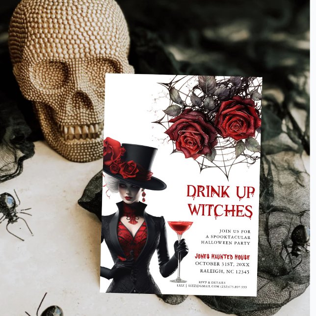 Boire des sorcières Invitation de la fête d'Hallow (Créateur téléchargé)