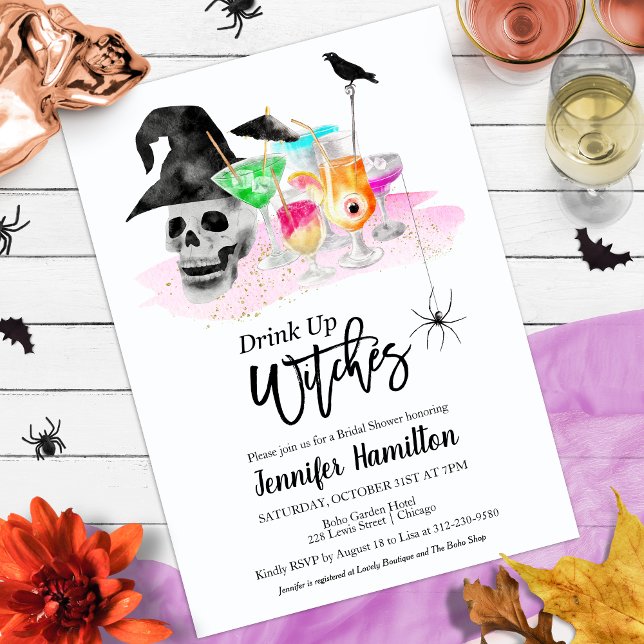 Boire des Whitches Invitations de douche nuptiale (Créateur téléchargé)