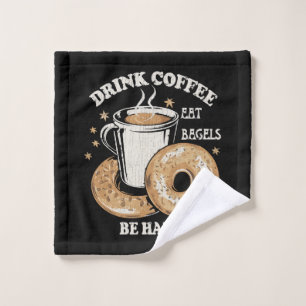 Boire du café manger des bagels être heureux