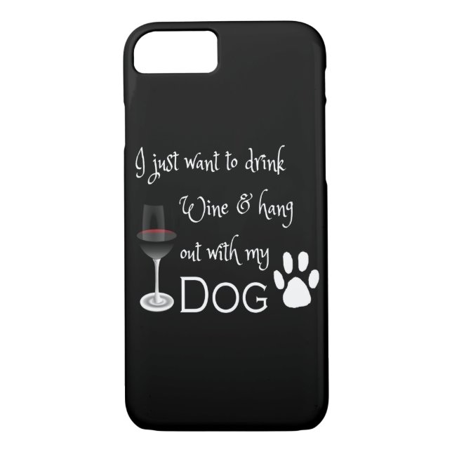 Boire du vin et passer avec mon coque iphone de ch (Dos)