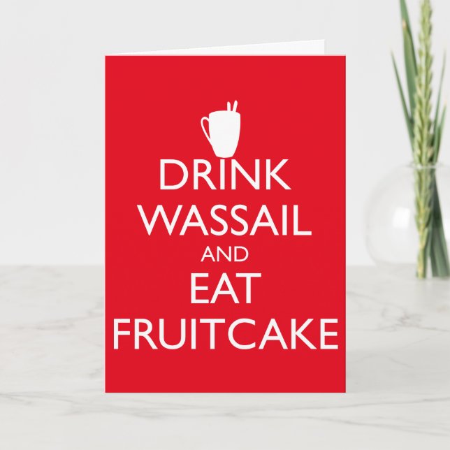 BOIRE DU WASSAIL ET MANGER UNE CARTE DE VACANCES E (Devant)
