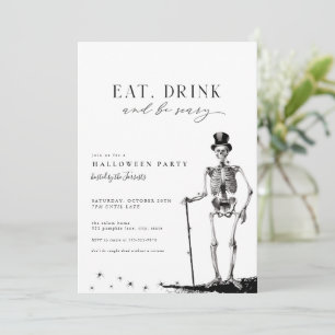 Boire et être effrayant Invitation de la fête d'Ha