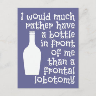 Boire humour carte postale couleur personnalisée