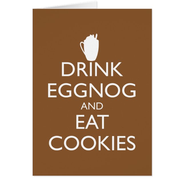 BOIRE L'EGGNOG ET MANGER LES COOKIES Carte de voeu (Devant)