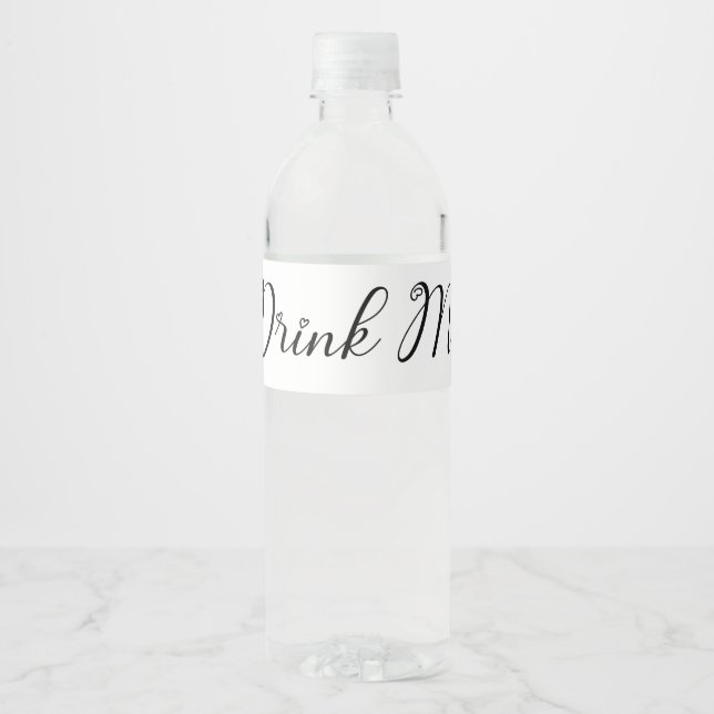 Boire moi Étiquette bouteille d'eau - Alice au pay (Devant)