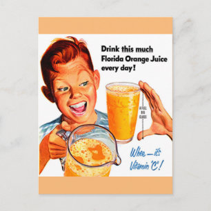BOIRE ORANGE JUS carte postale