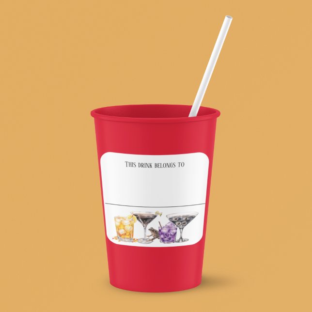 Boire Sticker Marqueur Nom Sorcière Halloween Part (Créateur téléchargé)