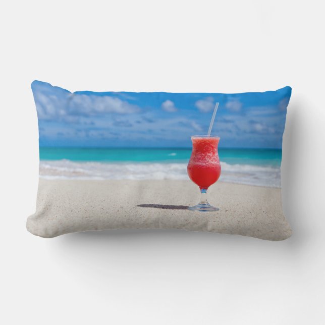 Boire sur la plage coussins de jetage personnalisé (Recto)