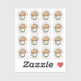 Boire un champignon d'eau Custom-Cut Vinyl Sticker