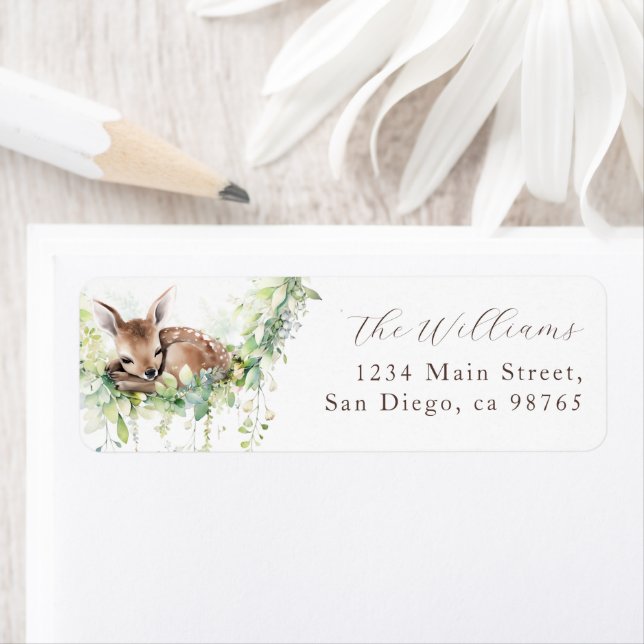 Bois Animaux Forêt Végétation Bébé Garçon Douche (En situation)