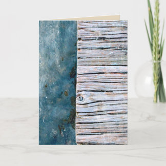 Bois au-dessus de carte de voeux de blanc de l'eau