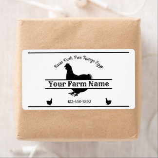 Bois blanc Carton Étiquette Chicken Farmhouse