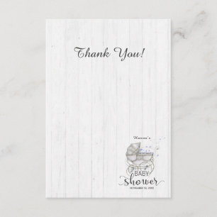 Bois blanc et Merci de Baby shower de garçon de tr