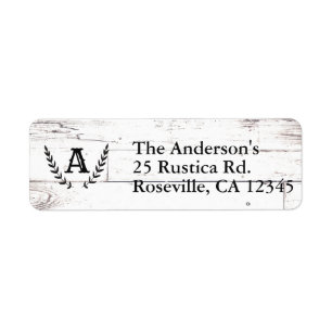 Bois blanc rustique Chic Laurel Mariage