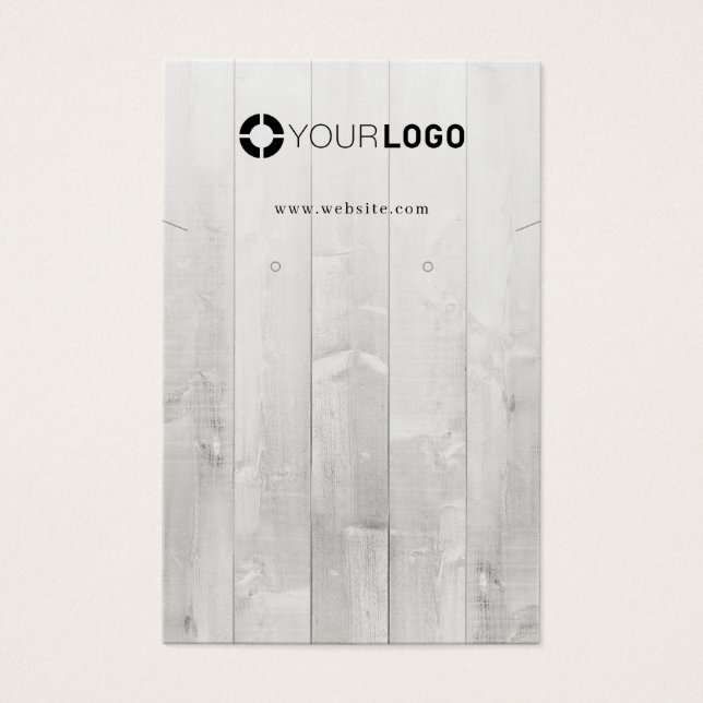 Bois blanc rustique logo personnalisé écran d'orei (Devant)