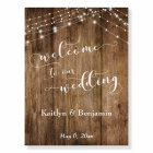 Bois Brown rustique & Lumières Accueil Mariage